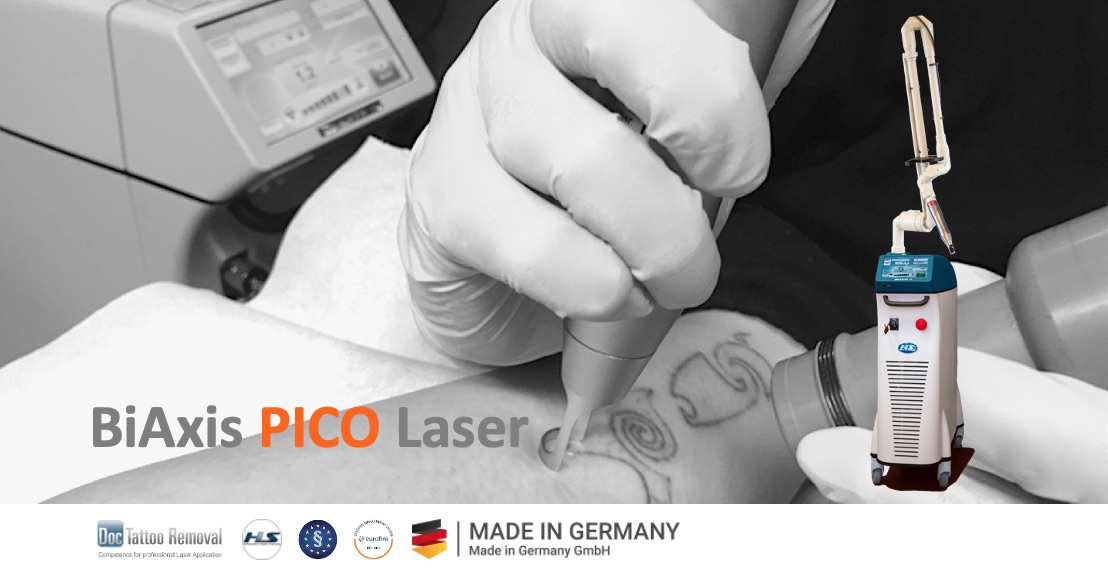 BiAxis PICO NdYAG Laser Tattooentfernung Copyright Doctare 2022